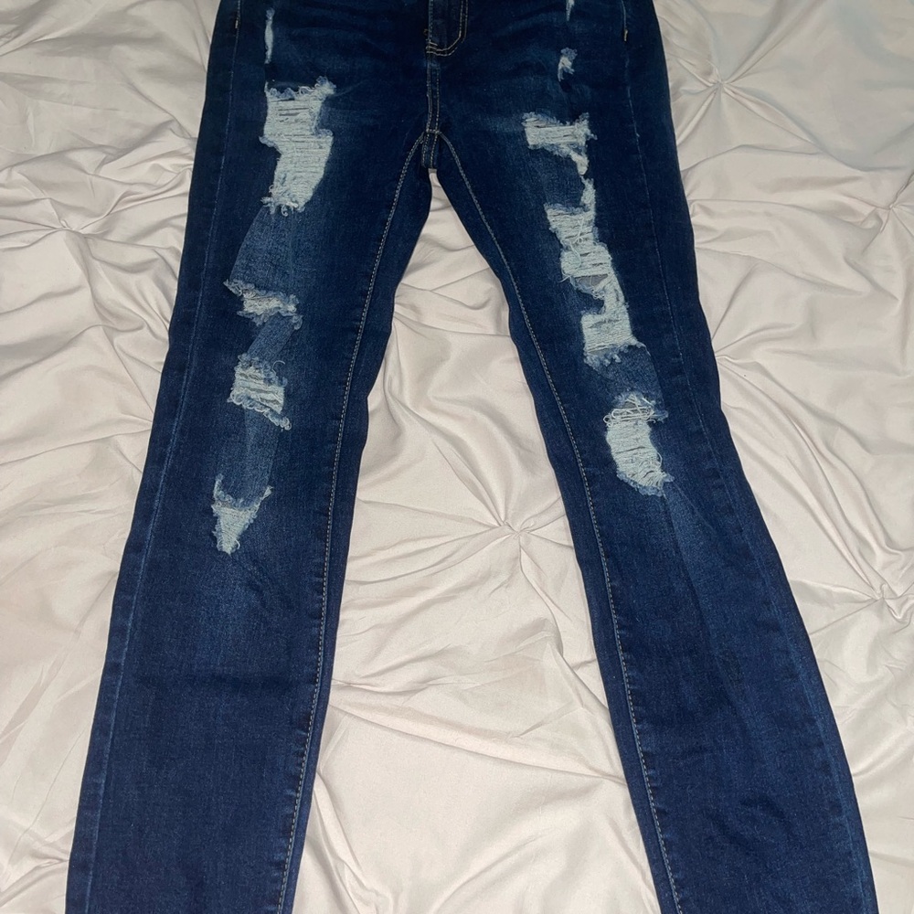 Distressed Blue Women's Jeans